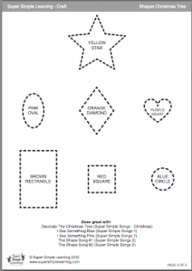 Shapes Christmas Tree template page 2