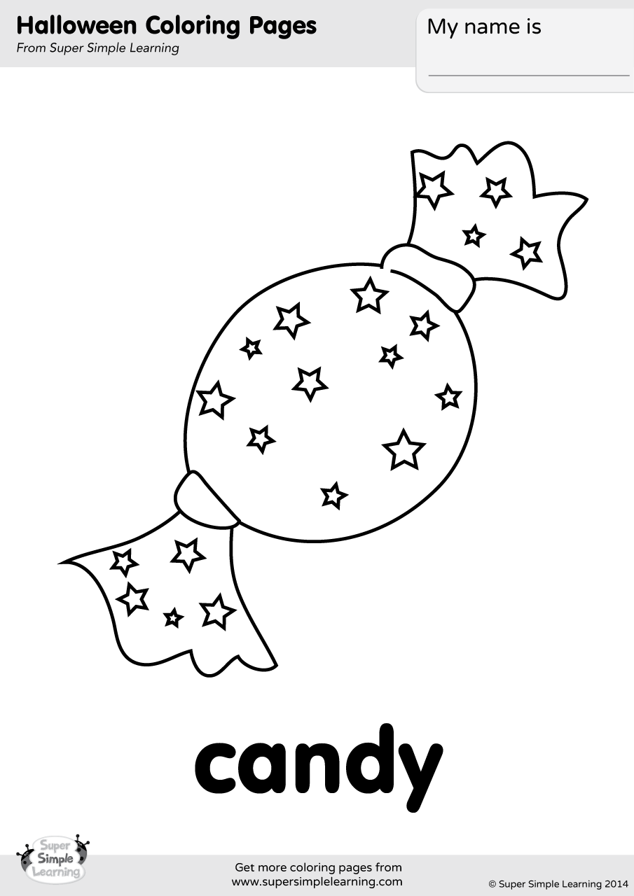 Candy Coloring Page  Super Simple