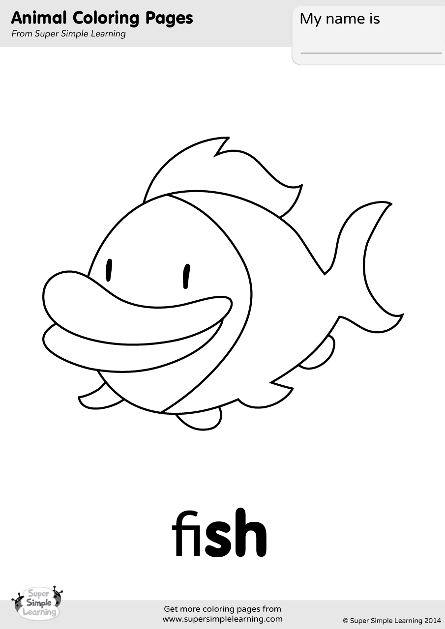 Fish Coloring Page | Super Simple