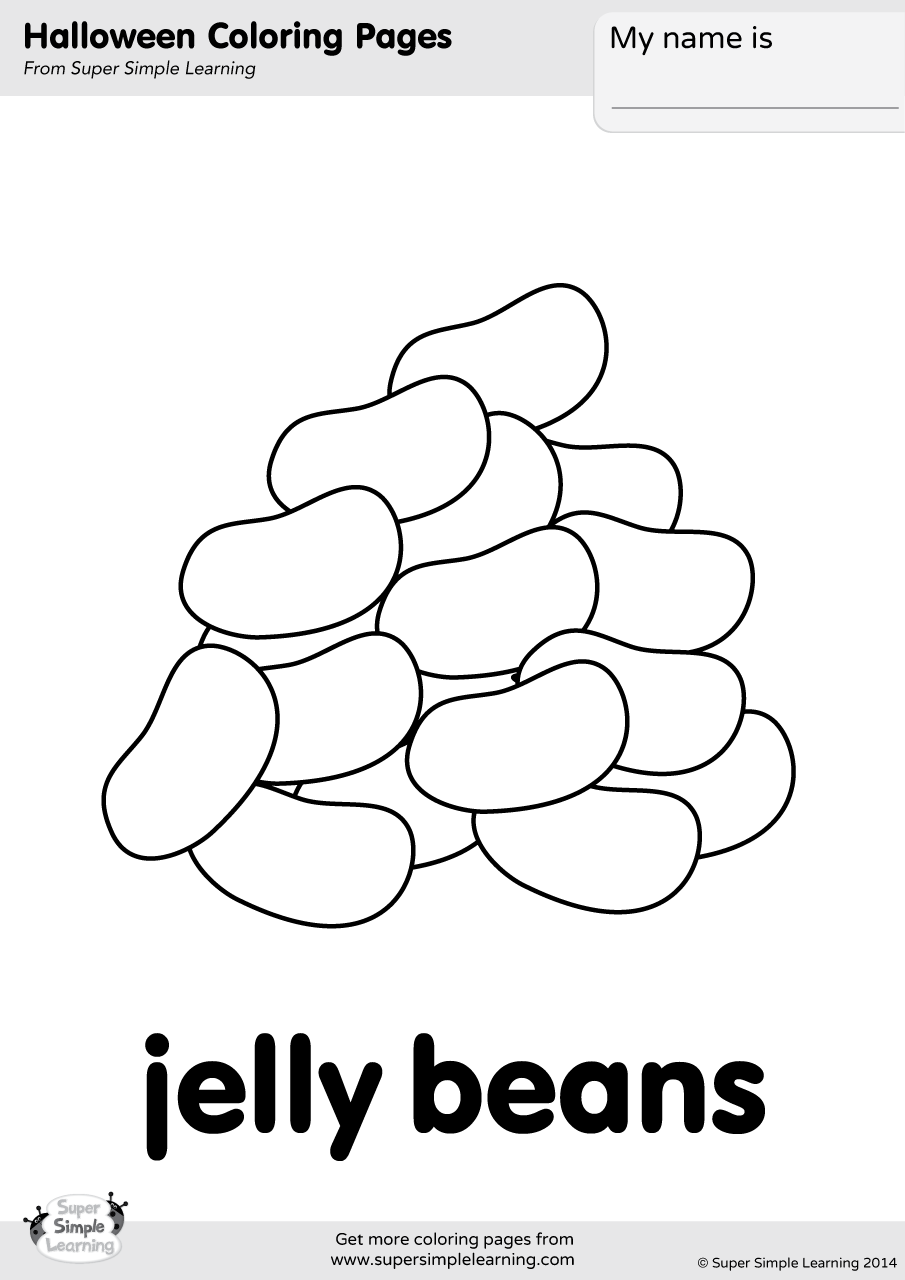 Jelly Beans Coloring Page Super Simple Printable