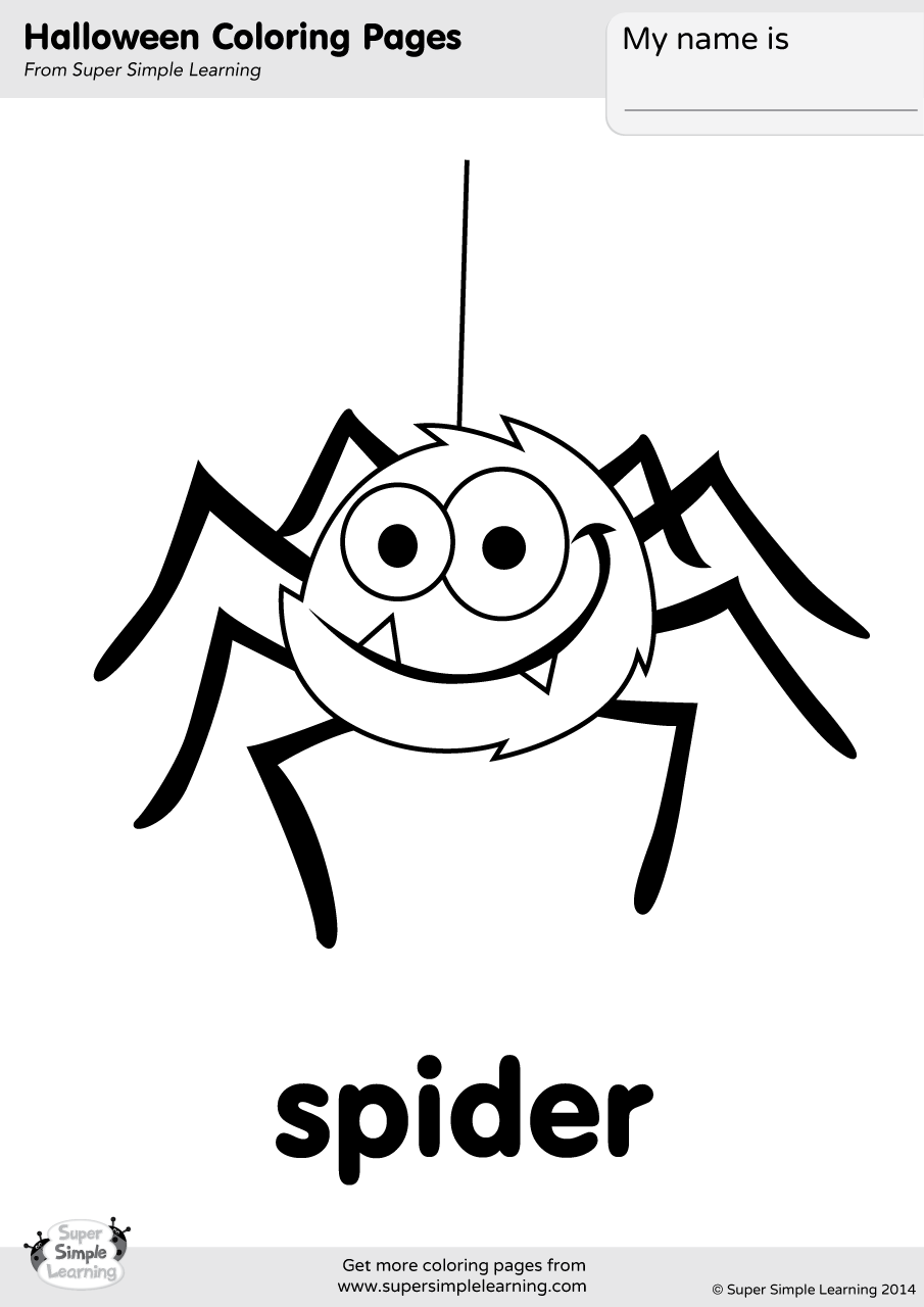 Preschool Coloring Pages Spiders 3